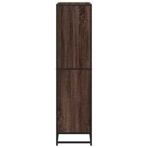 Βιβλιοθήκη καφέ δρυς 80,5x35x139 cm Κατασκευασμένο ξύλο
