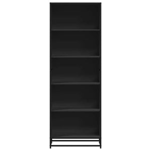 Βιβλιοθήκη  Μαύρο 60x35x170,5 cm Ξύλινη κατασκευή