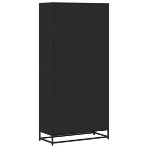 Βιβλιοθήκη  Μαύρο 80,5x35x170,5 cm Ξύλο μηχανικής κατασκευής