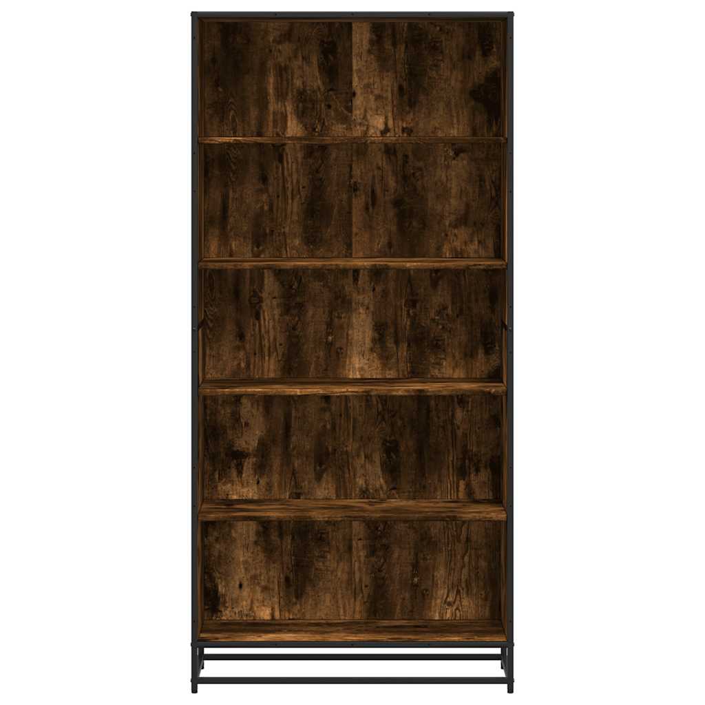 Βιβλιοθήκη καπνιστή βελανιδιά 80,5x35x170,5 cm Ξύλινη κατασκευή