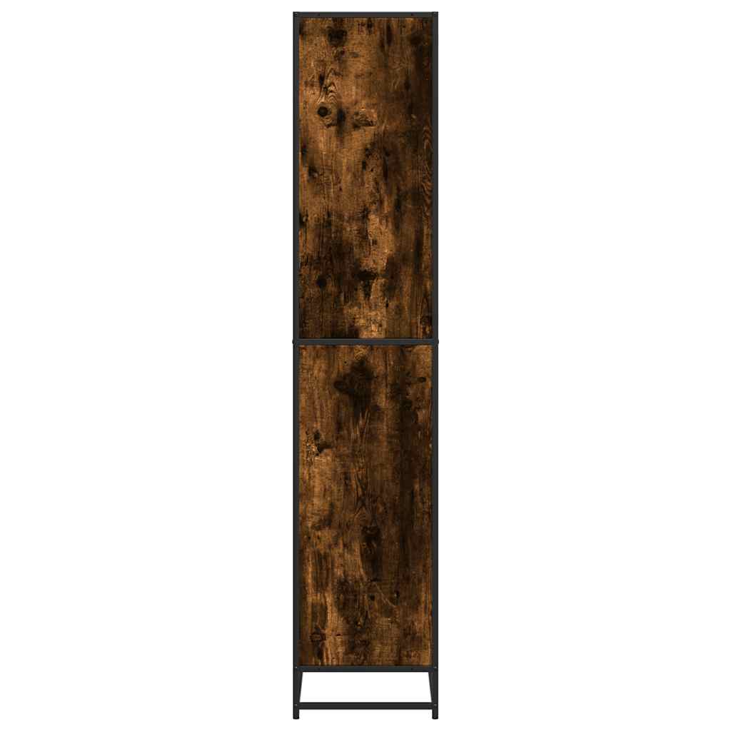 Βιβλιοθήκη καπνιστή βελανιδιά 80,5x35x170,5 cm Ξύλινη κατασκευή