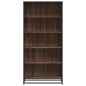 Βιβλιοθήκη καφέ δρυς 80,5x35x170,5 cm Κατασκευασμένο ξύλο
