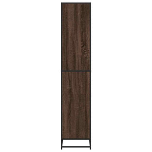 Βιβλιοθήκη καφέ δρυς 80,5x35x170,5 cm Κατασκευασμένο ξύλο