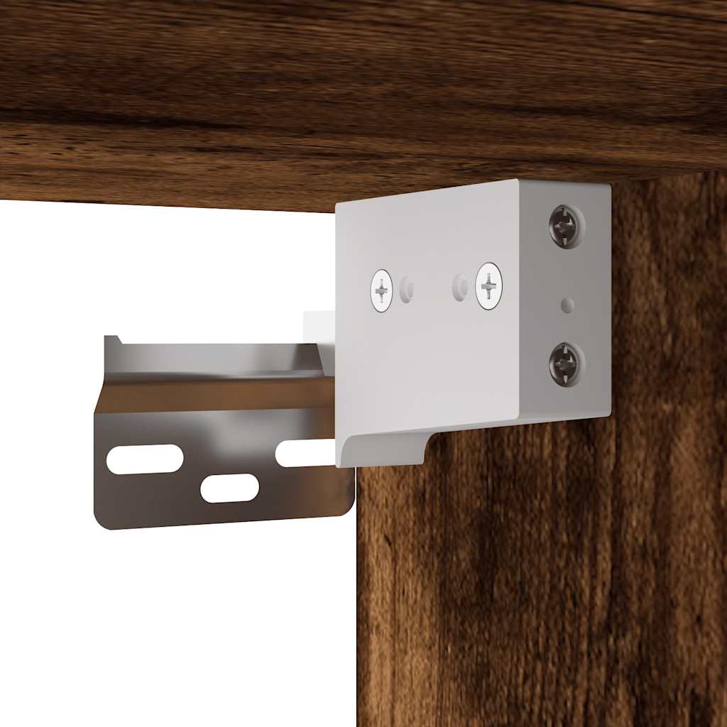 Σετ Επίπλων Μπάνιου 3 Τεμαχίων Καπνιστή Δρυς Επεξεργασμένο Ξύλο - Pakobazaar