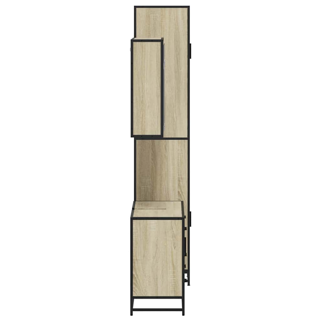 Σετ Επίπλων Μπάνιου 3 Τεμαχίων Sonoma Δρυς Επεξεργασμένο Ξύλο