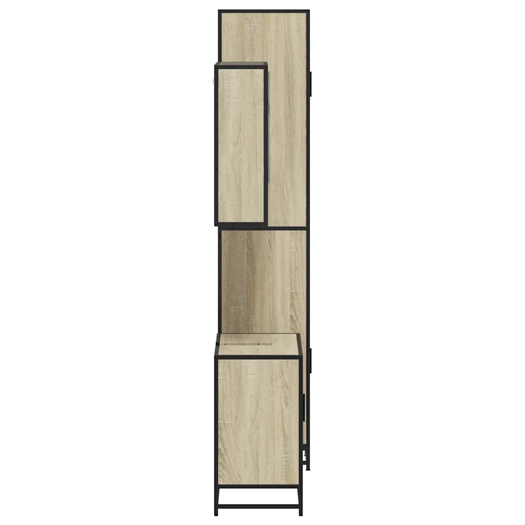 Σετ Επίπλων Μπάνιου 3 Τεμαχίων Sonoma Δρυς Επεξεργασμένο Ξύλο