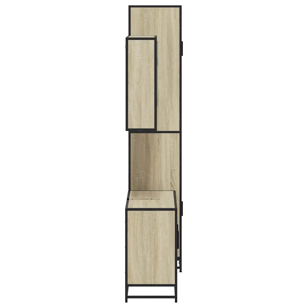 Σετ Επίπλων Μπάνιου 3 Τεμαχίων Sonoma Δρυς Επεξεργασμένο Ξύλο