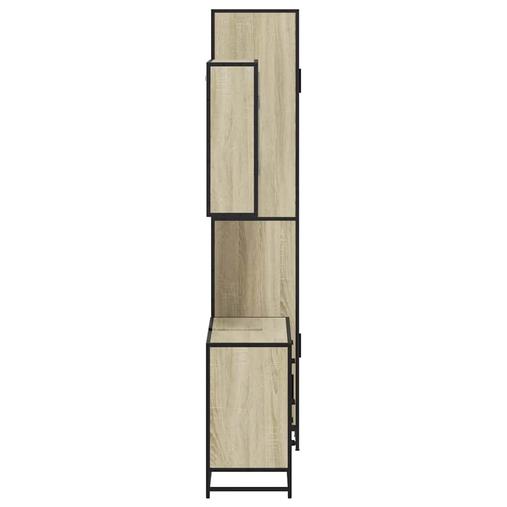 Σετ Επίπλων Μπάνιου 3 Τεμαχίων Sonoma Δρυς Επεξεργασμένο Ξύλο