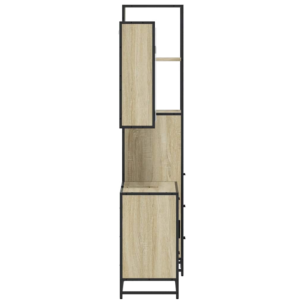 Σετ Επίπλων Μπάνιου 3 Τεμαχίων Sonoma Δρυς Επεξεργασμένο Ξύλο