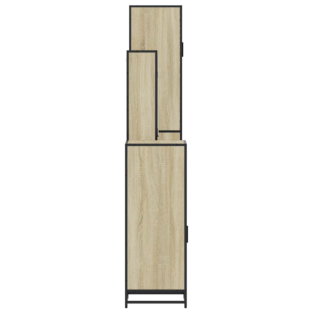 Σετ Επίπλων Μπάνιου 4 Τεμαχίων Sonoma Δρυς Επεξεργασμένο Ξύλο