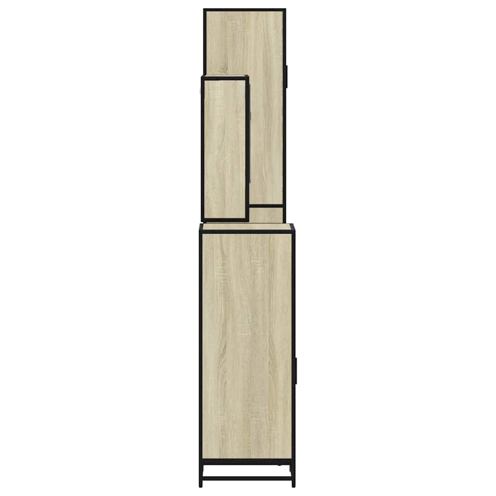 Σετ Επίπλων Μπάνιου 4 Τεμαχίων Sonoma Δρυς Επεξεργασμένο Ξύλο