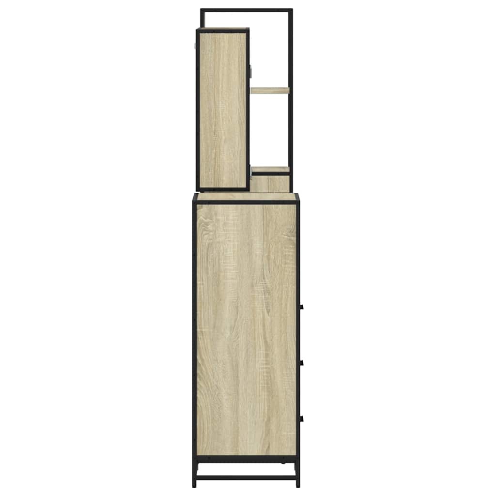 Σετ Επίπλων Μπάνιου 4 Τεμαχίων Sonoma Δρυς Επεξεργασμένο Ξύλο