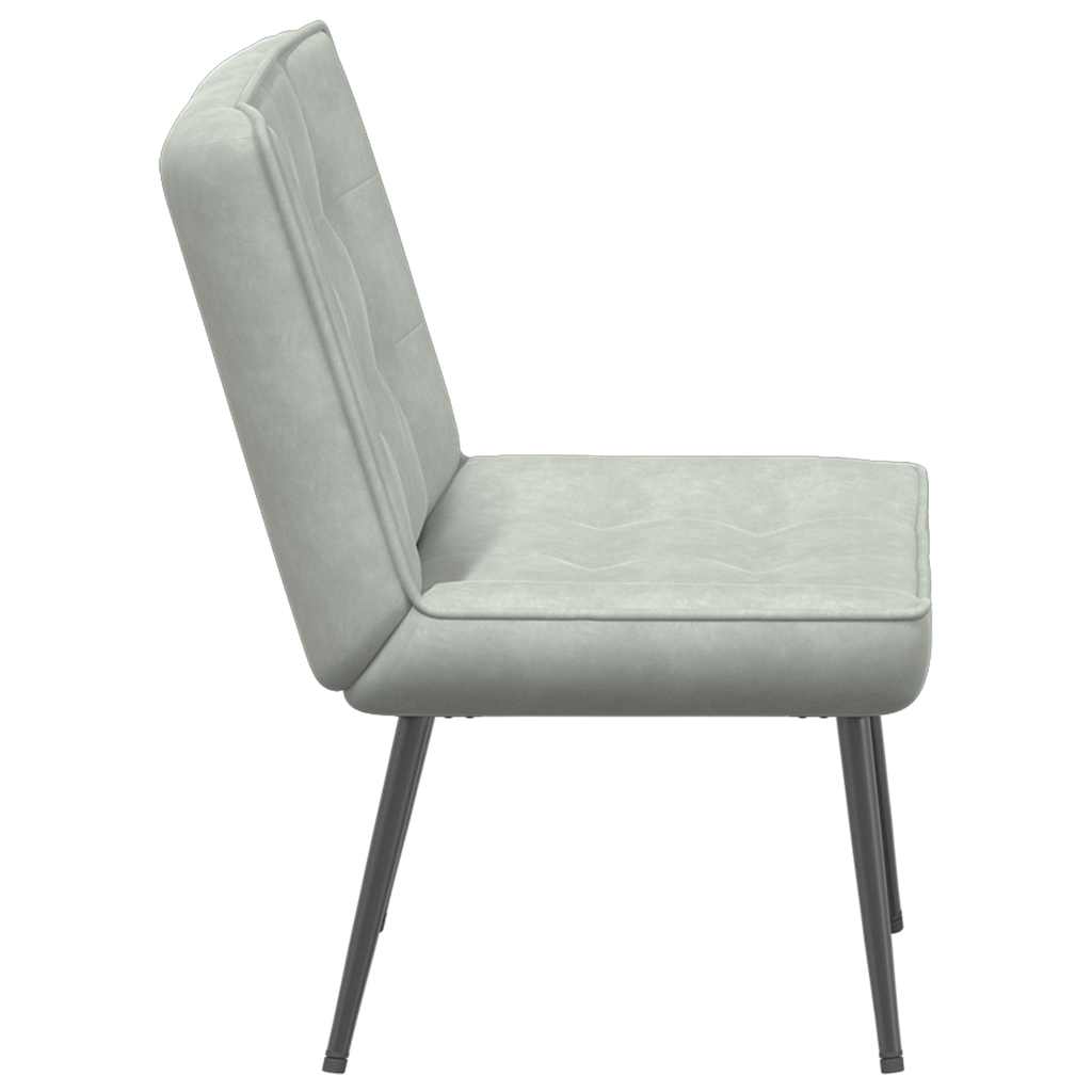 Καρέκλα χαλάρωσης Ανοιχτό γκρι 64x74x84 cm Βελούδο
