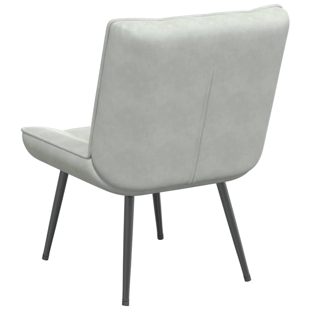 Καρέκλα χαλάρωσης Ανοιχτό γκρι 64x74x84 cm Βελούδο