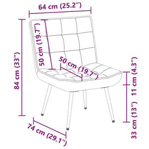 Καρέκλα χαλάρωσης σκούρο πράσινο 64x74x84 cm Βελούδο