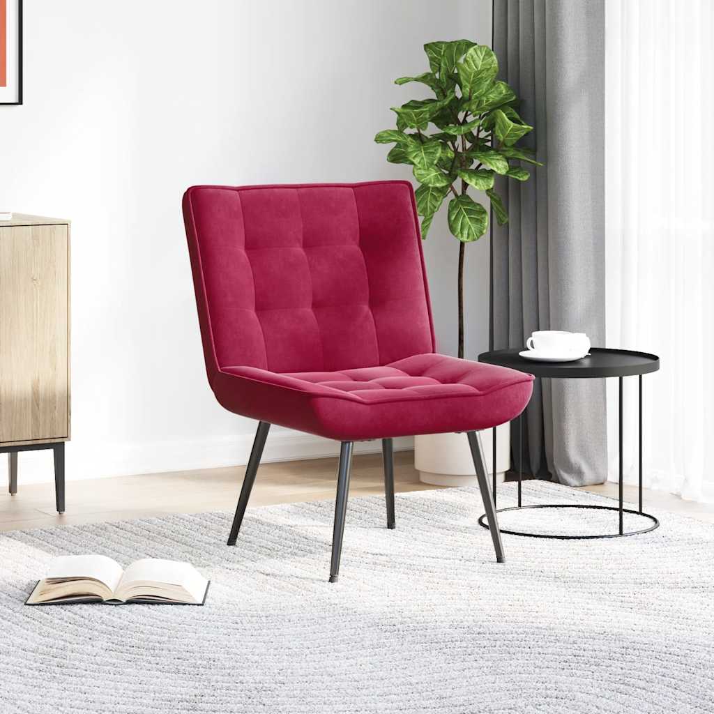 Καρέκλα χαλάρωσης Wine Red 64x74x84 cm Velvet
