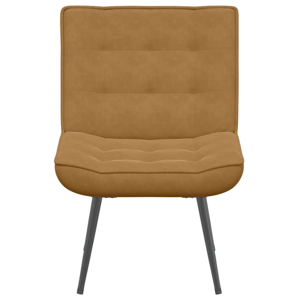 Καρέκλα χαλάρωσης καφέ 64x74x84 cm Βελούδο - Pakobazaar