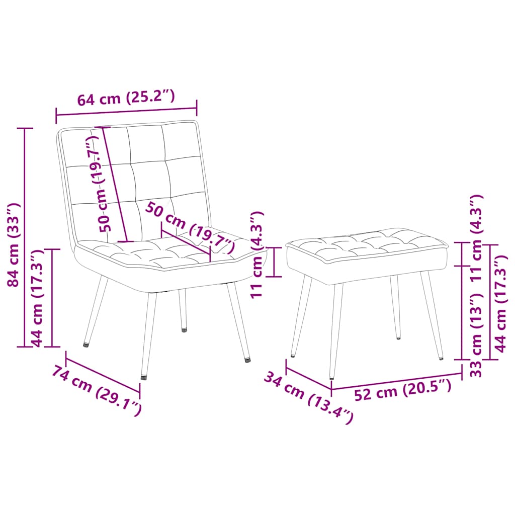 Πολυθρόνα Relax Ανοιχτό Γκρι Βελούδινη με Σκαμπό