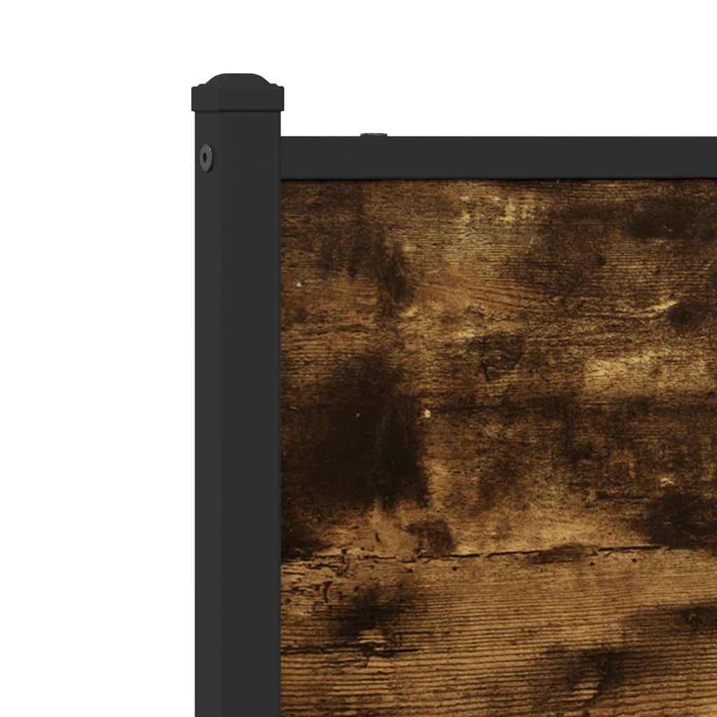 Σκελετός Κρεβ. Χωρίς Στρώμα Καπνιστή Δρυς 193x203 εκ. Μεταλλικό