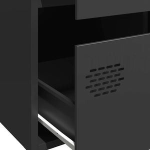 Ντουλάπι Μαύρο 68 x 39 x 101,5 εκ. από Χάλυβα