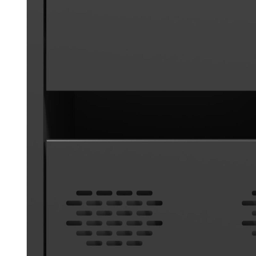 Ντουλάπι Μαύρο 68 x 39 x 101,5 εκ. από Χάλυβα