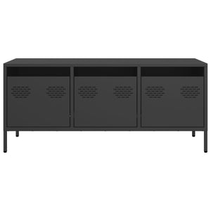 Έπιπλο Τηλεόρασης Μαύρο 101,5x39x43,5 εκ. Ατσάλι Ψυχρής Έλασης - Pakobazaar