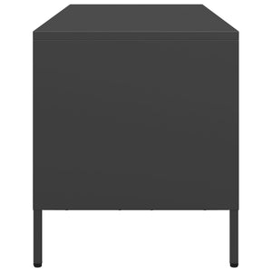 Έπιπλο Τηλεόρασης Μαύρο 101,5x39x43,5 εκ. Ατσάλι Ψυχρής Έλασης - Pakobazaar