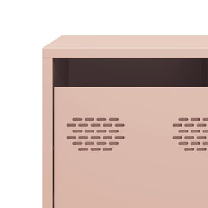 Έπιπλο Τηλεόρασης Ροζ 101,5x39x43,5 εκ. Ατσάλι Ψυχρής Έλασης