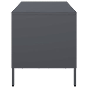 Έπιπλο Τηλεόρασης Ανθρακί 101,5x39x43,5εκ. Ατσάλι Ψυχρής Έλασης