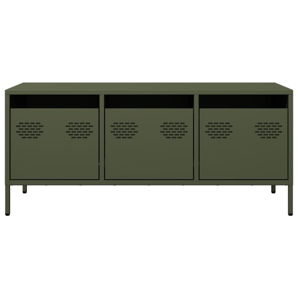 Έπιπλο Τηλεόρασης Λαδί 101,5x39x43,5 εκ. Ατσάλι Ψυχρής Έλασης - Pakobazaar