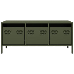 Έπιπλο Τηλεόρασης Λαδί 101,5x39x43,5 εκ. Ατσάλι Ψυχρής Έλασης - Pakobazaar