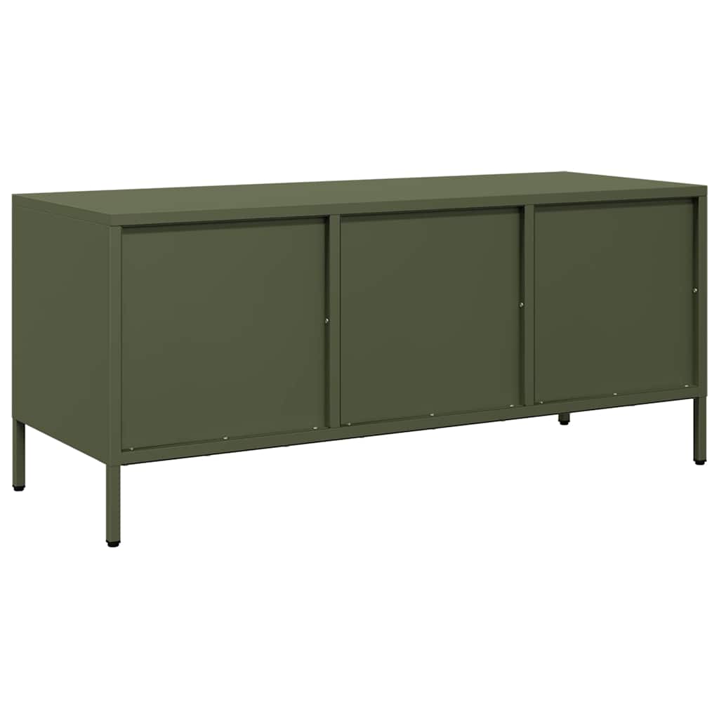 Έπιπλο Τηλεόρασης Λαδί 101,5x39x43,5 εκ. Ατσάλι Ψυχρής Έλασης - Pakobazaar
