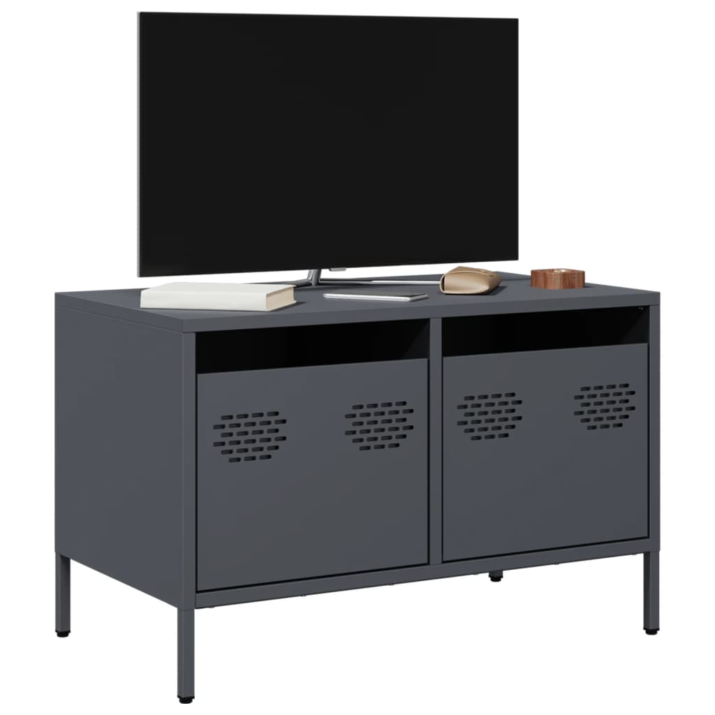 Έπιπλο Τηλεόρασης Ανθρακί 68x39x43,5 εκ. Ατσάλι Ψυχρής Έλασης