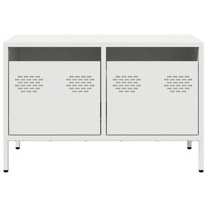 Έπιπλο Τηλεόρασης Λευκό 68x39x43,5 εκ. Ατσάλι Ψυχρής Έλασης