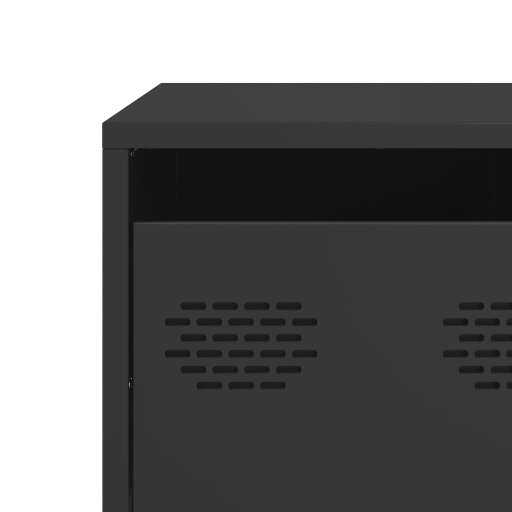 Έπιπλο Τηλεόρασης Μαύρο 68x50x43,5 εκ. Χάλυβας Ψυχρής Έλασης