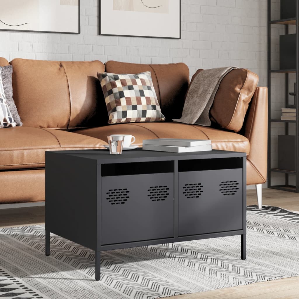 Έπιπλο Τηλεόρασης Ανθρακί 68x50x43,5 εκ. Ατσάλι Ψυχρής Έλασης