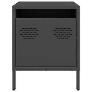 Κομοδίνα 2 τεμ. Μαύρο 35x39x43,5 εκ. από Χάλυβα - Pakobazaar