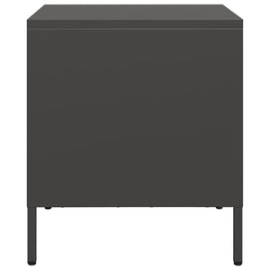 Κομοδίνα 2 τεμ. Μαύρο 35x39x43,5 εκ. από Χάλυβα - Pakobazaar