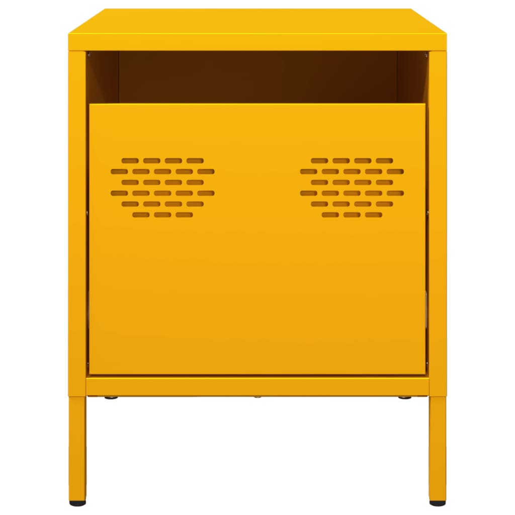 Κομοδίνο Μουσταρδί 35x39x43,5 εκ. από Χάλυβα - Pakobazaar