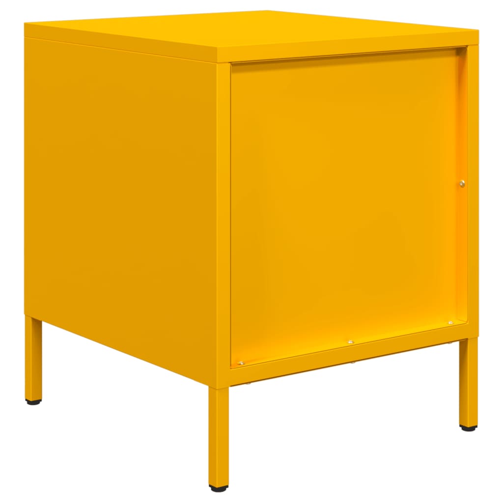 Κομοδίνο Μουσταρδί 35x39x43,5 εκ. από Χάλυβα - Pakobazaar