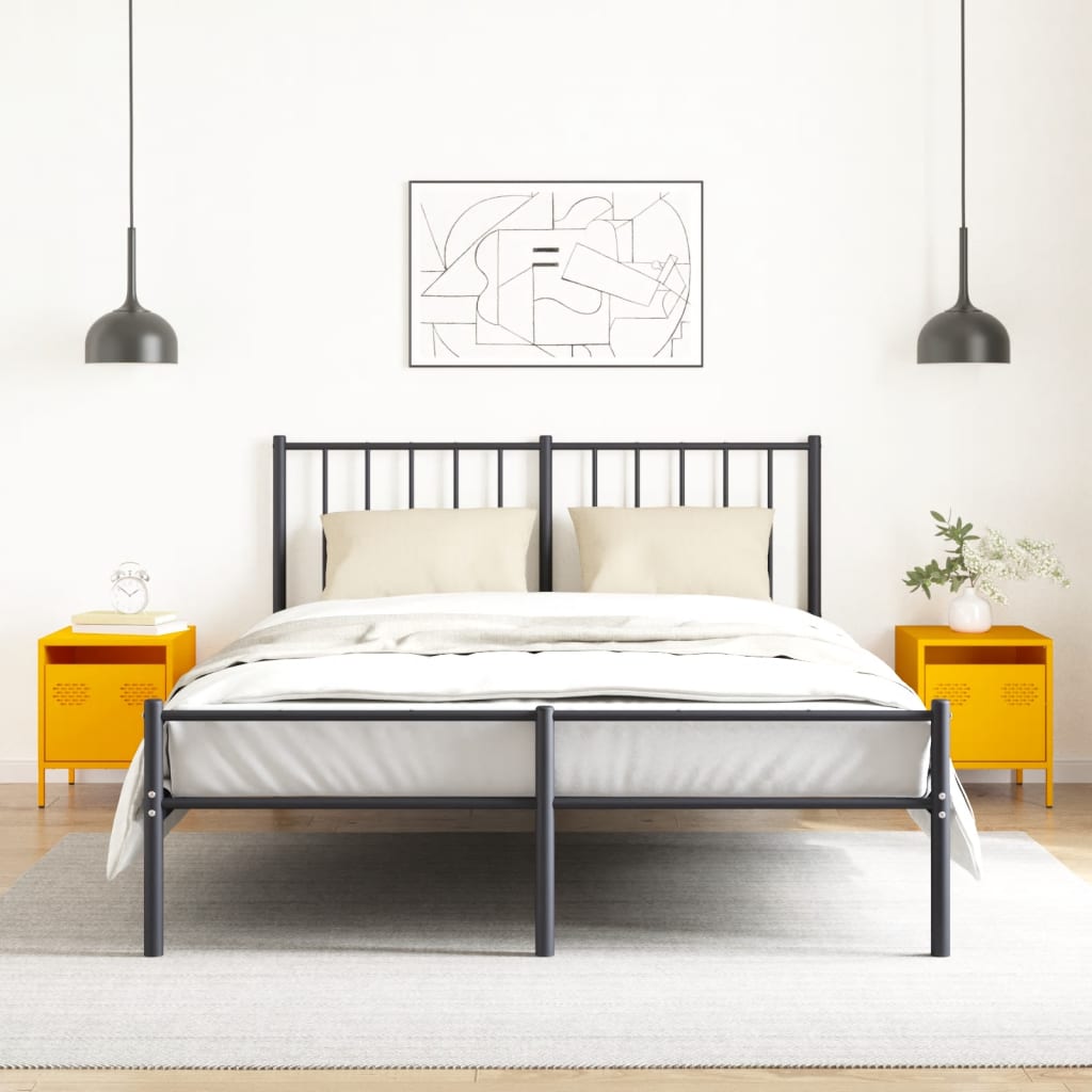 Κομοδίνα 2 τεμ. Μουσταρδί 35x39x43,5 εκ. από Χάλυβα