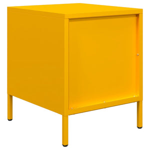 Κομοδίνα 2 τεμ. Μουσταρδί 35x39x43,5 εκ. από Χάλυβα