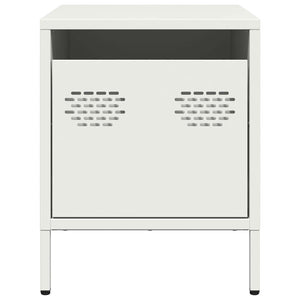 Κομοδίνο Λευκό 35x39x43,5 εκ. από Χάλυβα