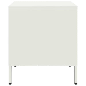 Κομοδίνο Λευκό 35x39x43,5 εκ. από Χάλυβα