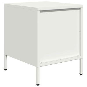 Κομοδίνο Λευκό 35x39x43,5 εκ. από Χάλυβα