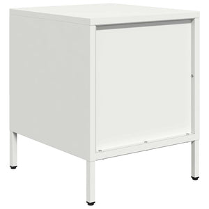 Κομοδίνα 2 τεμάχια Λευκό 35x39x43,5 cm Ατσάλι