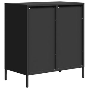 Ντουλάπι Μαύρο 68x39x73,5 εκ. από Χάλυβα Ψυχρής Έλασης