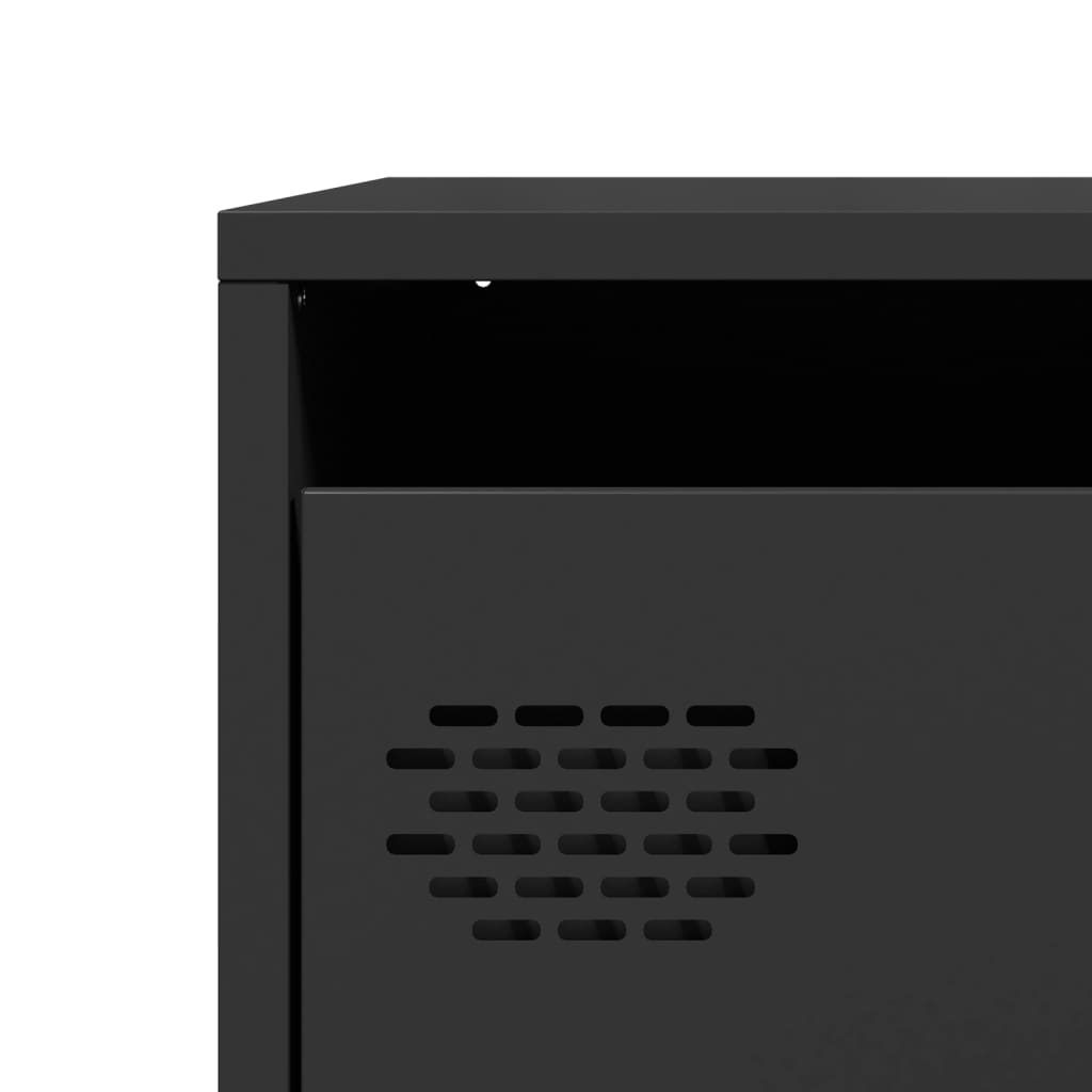 Ντουλάπι Μαύρο 68x39x73,5 εκ. από Χάλυβα Ψυχρής Έλασης