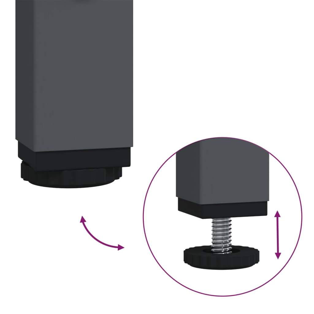 Ντουλάπι Ανθρακί 68x39x73,5 εκ. από Χάλυβα Ψυχρής Έλασης
