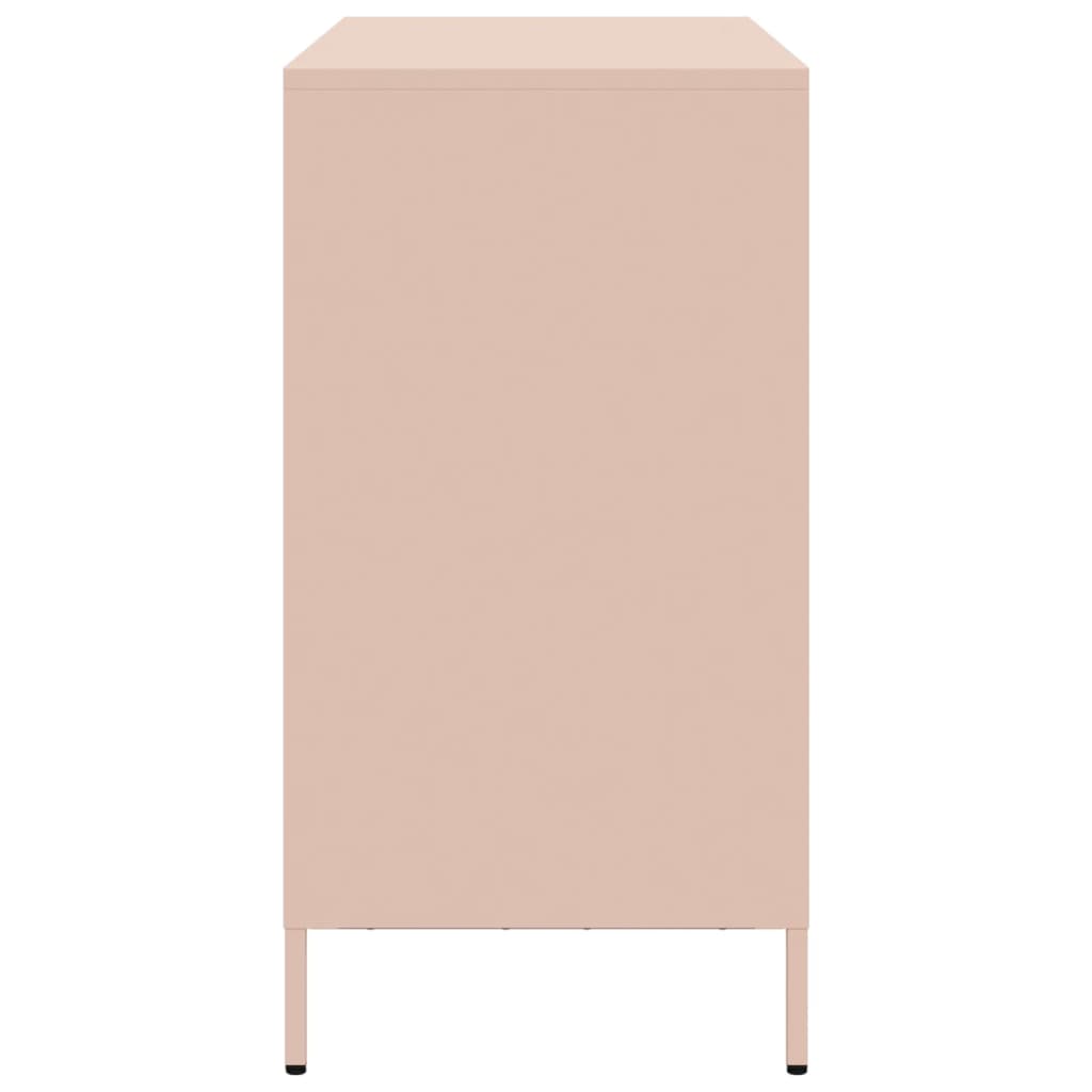 Ντουλάπι Ροζ 101,5x39x73,5 εκ. από Χάλυβα Ψυχρής Έλασης - Pakobazaar